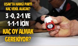 Uşak'ta vekillik seçiminde, 3-0, 2-1 ve 1-1-1 nasıl olacak?