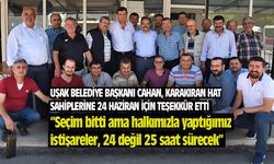 Başkan Cahan: Seçim bitti ama halkımızla yaptığımız istişareler her daim sürecek