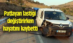 Patlayan lastiği değiştirirken hayatını kaybetti