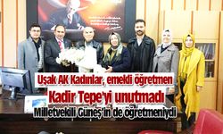 Uşak AK Kadınlar, emekli öğretmen Kadir Tepe'yi unutmadı