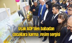 Babadan çocuklara karma resim sergisi açıldı