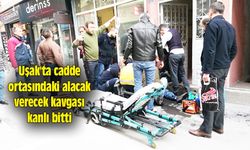 Uşak'ta cadde ortasındaki alacak verecek kavgası kanlı bitti