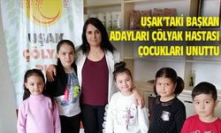 Uşak'taki başkan adayları, çölyak ve PKU hastası çocukları unuttu