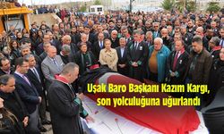 Uşak Baro Başkanı Kazım Kargı, son yolculuğuna uğurlandı