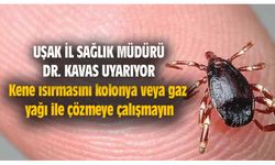Kene ısırmasını kolonya veya gaz yağı ile çözmeye çalışmayın