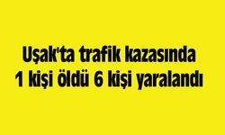 Uşak'ta trafik kazasında 1 kişi öldü 6 kişi yaralandı