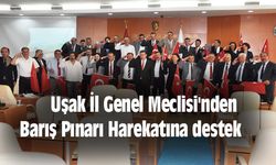 Uşak İl Genel Meclisi'nden Barış Pınarı'na destek