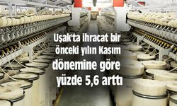 Uşak'ta ihracat bir önceki yılın Kasım dönemine göre yüzde 5,6 arttı
