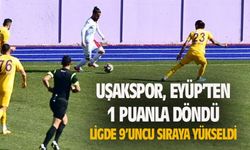Uşakspor, Eyüpspor deplasmanından 1 puanla döndü