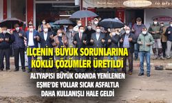 Altyapısı büyük oranda yenilenen Eşme'de yollar sıcak asfaltla daha kullanışlı hale geldi