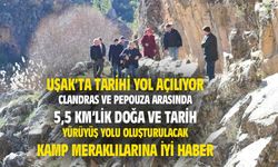 Clandras ve Pepouza arasında 5,5 kilometrelik yürüyüş yolu ve kamp alanı yapılıyor