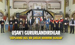 İzmir depreminde görev alan Uşak Belediyesi personelini onurlandırdı