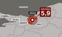 Düzce'de 5,9 şiddetinde deprem