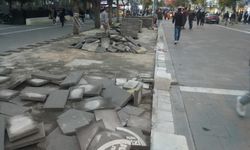 İsmetpaşa Caddesi'nden sökülen 2 buçuk milyonluk taş, başka cadde ve sokaklarda kullanılacak