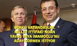 Uşaklı vatandaşlar Yavaş veya İmamoğlu'nu aday görmek istiyor