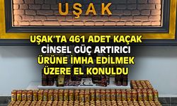 Uşak KOM Şube, 461 adet kaçak cinsel güç artırıcı ürün yakaladı