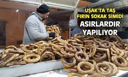 Uşak'ta asırlardır yapılan pekmezli sokak simidi