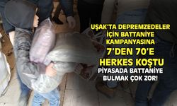 Uşaklı yardımseverler deprem bölgesine gönderecek battaniye bulmakta zorlanıyor