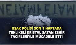 Uşak polisi, son 1 haftada bu operasyonları yaptı