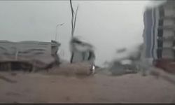 Uşak-Denizli yolu yoğun yağmurda DERE gibi oldu!