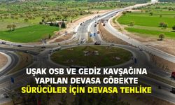 Uşak-Gediz yol ayrımına yapılan dev kavşakta önlem alınmazsa çok kaza olacak!