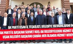 AK PARTİ UŞAK İL TEŞKİLATI, BELEDİYE YATIRIMLARINI İNCELEDİ