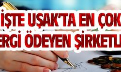 İşte Uşak'ta en çok vergi ödeyenler