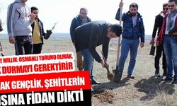 UŞAK AK GENÇLİK, ŞEHİTLERİN ANISINA FİDAN DİKTİ