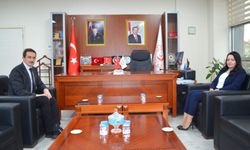 Eşme ve Ulubey Kaymakamı, İl Aile ve Sosyal Hizmetler Müdürü’nü ziyaret etti