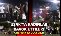 Uşak Ata Park'ta olay çıktı! Kavga eden kadınları bekçi ve polisler ayırdı