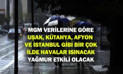 Uşak, Kütahya ve Afyon'da havalar ısınacak ve yağmur bekleniyor!