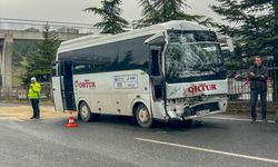 Uşak Tekstil OSB'ye işçi taşıyan 2 servis Hacı Kadem'de kaza yaptı!