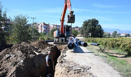 Sarıgöl'deki su baskınlarına karşı yağmur suyu hattı yapıldı
