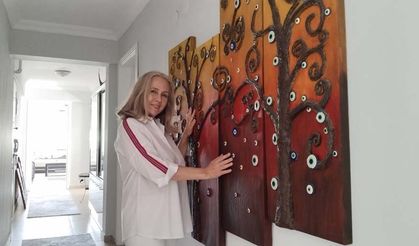 Uşak'ta yaşayan Özlem Kışalıoğlu Olamlı, bir birinden eşsiz rölyefler yapıyor