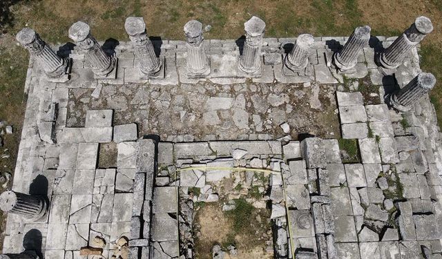 Lagina Kutsal Alanı'nda 22 ülkeden ziyaretçi çeken dükkanların bulunduğu alan ortaya çıktı