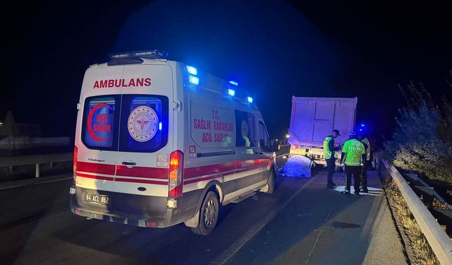 Uşak Ortaköy kavşağında motosikletiyle kaza yapan Ercan Özcan hayatını kaybetti