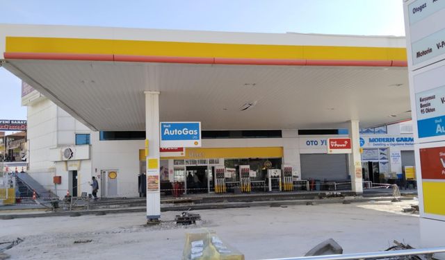 Uşak otogardaki Shell kapandı