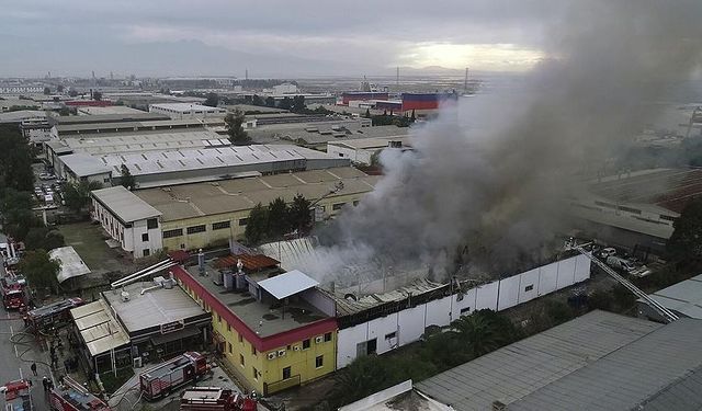 İzmir'de salça fabrikasında çıkan yangın söndürüldü