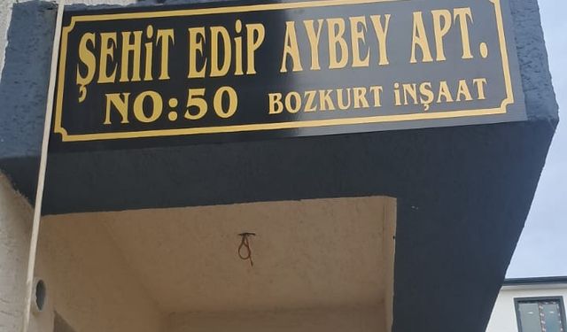 Uşak'ın Banaz ilçesinden Şehit Edip Aybey'in adını yaptığı binaya verdi