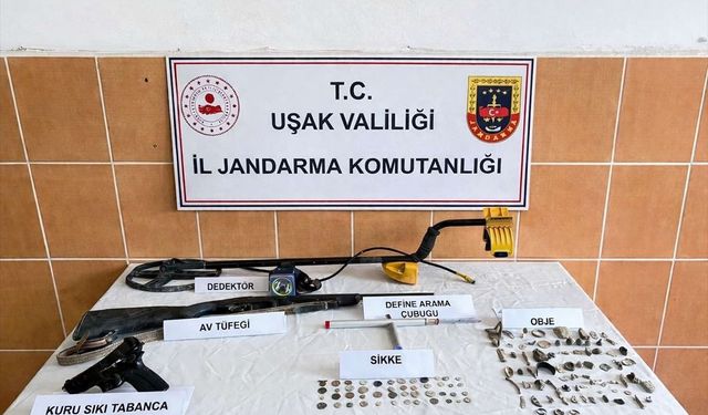 Uşak İl Jandarma Komutanlığı, Ulubey'te tarihi eser operasyonu yaptı
