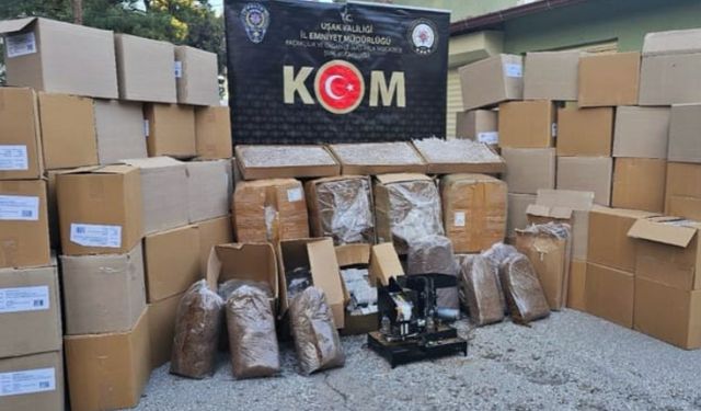 Uşak'ta kaçak sigara operaysonu