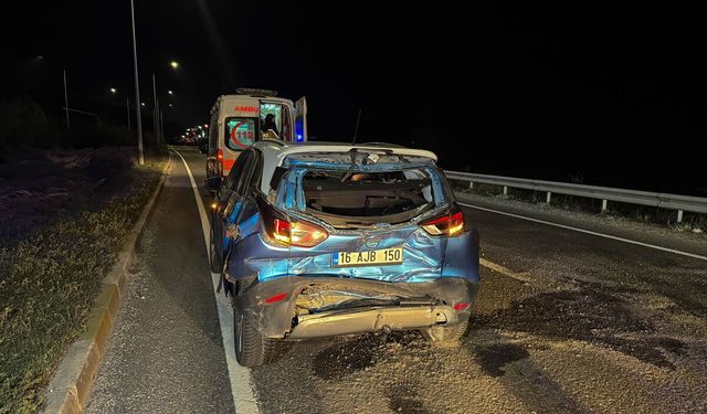 Uşak Tekstil OSB kavşağındaki ışıklarda kaza!