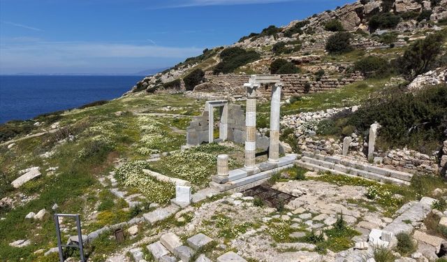 Datça Knidos'ta araç parkı yapılacak bir alan oluşturuldu