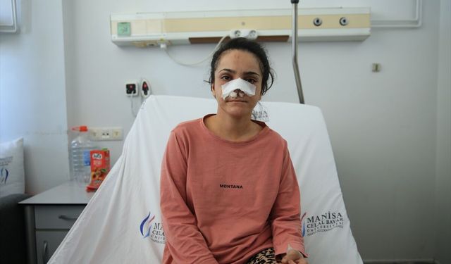 Turgutlu Yıldırım Mahallesi'nde yaşayan ve burnu eşi tarafından koparıldığı öne sürülen kadın olayı anlattı
