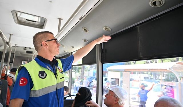 Manisa'da yaz dönemi nedeniyle otobüslerde klima denetimi