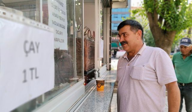 Uşak Tiritoğlu'nda 1 liraya  satılan çay 2 lira oldu! Elektrikli otobüsler artık paralı!