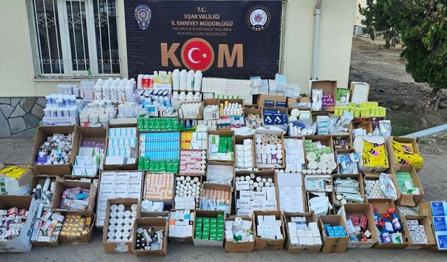 Uşak'ta günü geçmiş hayvansal ilaçlara el konuldu