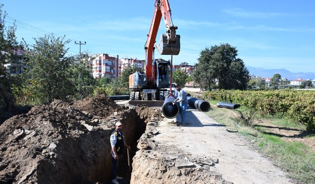 Sarıgöl'deki su baskınlarına karşı yağmur suyu hattı yapıldı