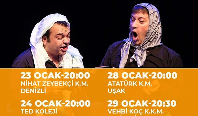Güldür Güldür'ün Kudret'i ve Fatmagül'ün abisi Rami'yi canlandıran ünlü oyuncular, Uşak'ta sahne alacak