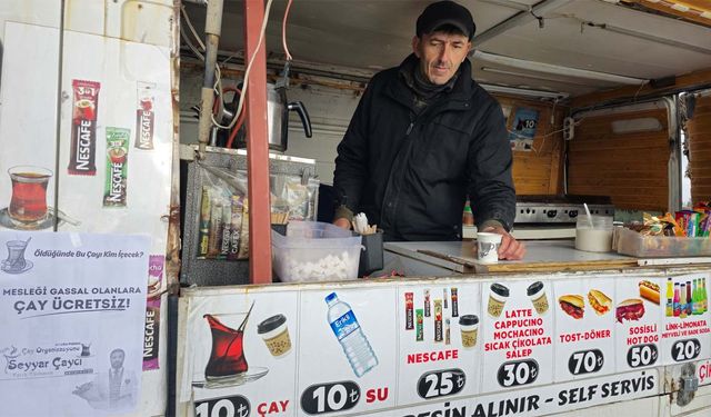 Uşak'ta gasallara bedava çay!
